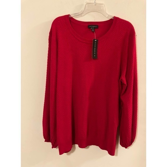 Women’s Investments NWT Red Lightweight Sweater Size 1X - Picture 1 of 5